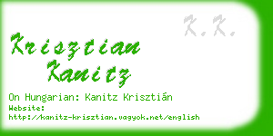 krisztian kanitz business card